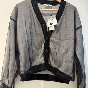 Twin-Set Black and Gray Knit Cardigan